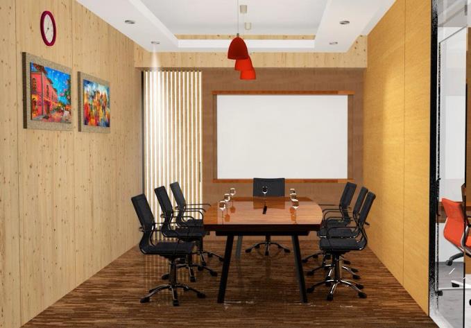 Ruang Rapat AP Trisakti - Desain interior meeting room dengan finishing wood panel